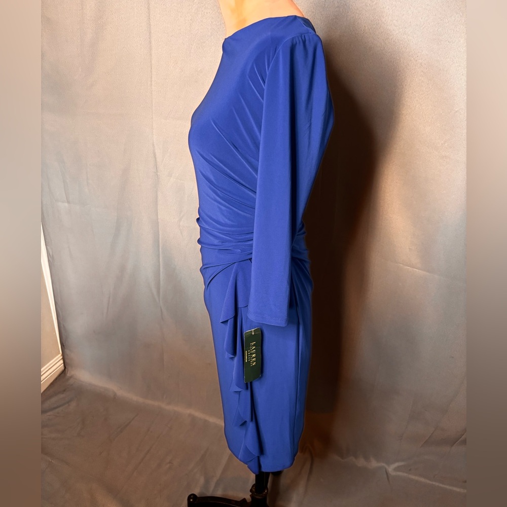 Lauren Ralph Lauren Royal Blue Long Sleeve Dress - Picture 4 of 7